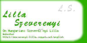 lilla szeverenyi business card